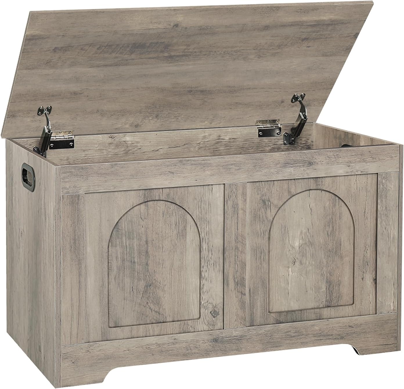 Sturdy Wooden Toy Box with Safety Hinges for Organized Living