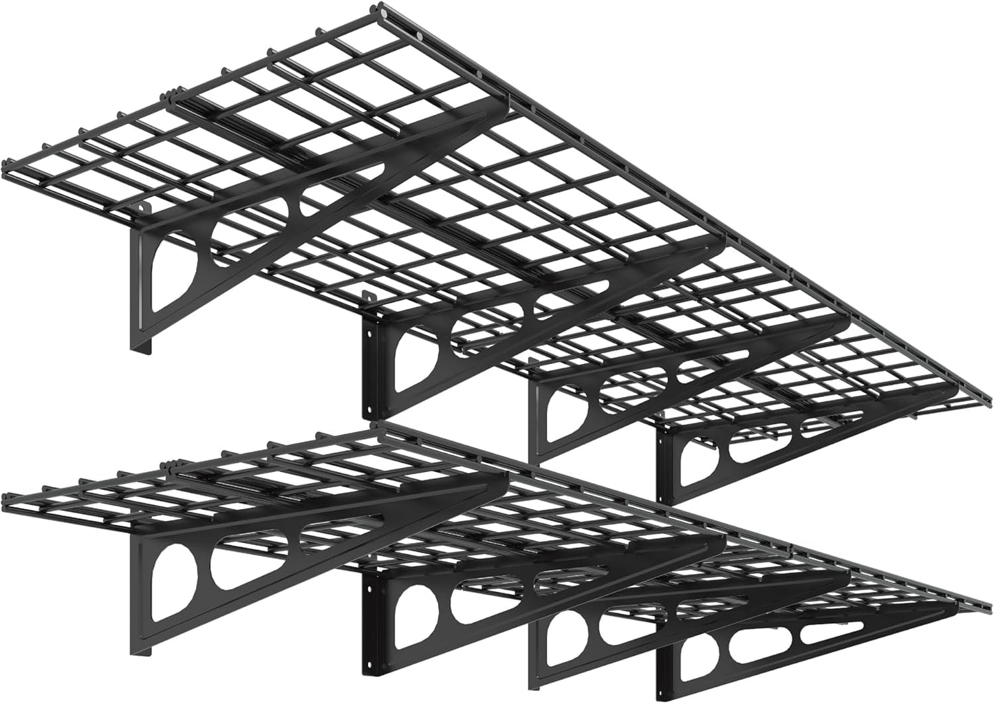 FLEXIMOUNTS Garage Shelving 2-Pack 2x6ft Wall Storage Rack