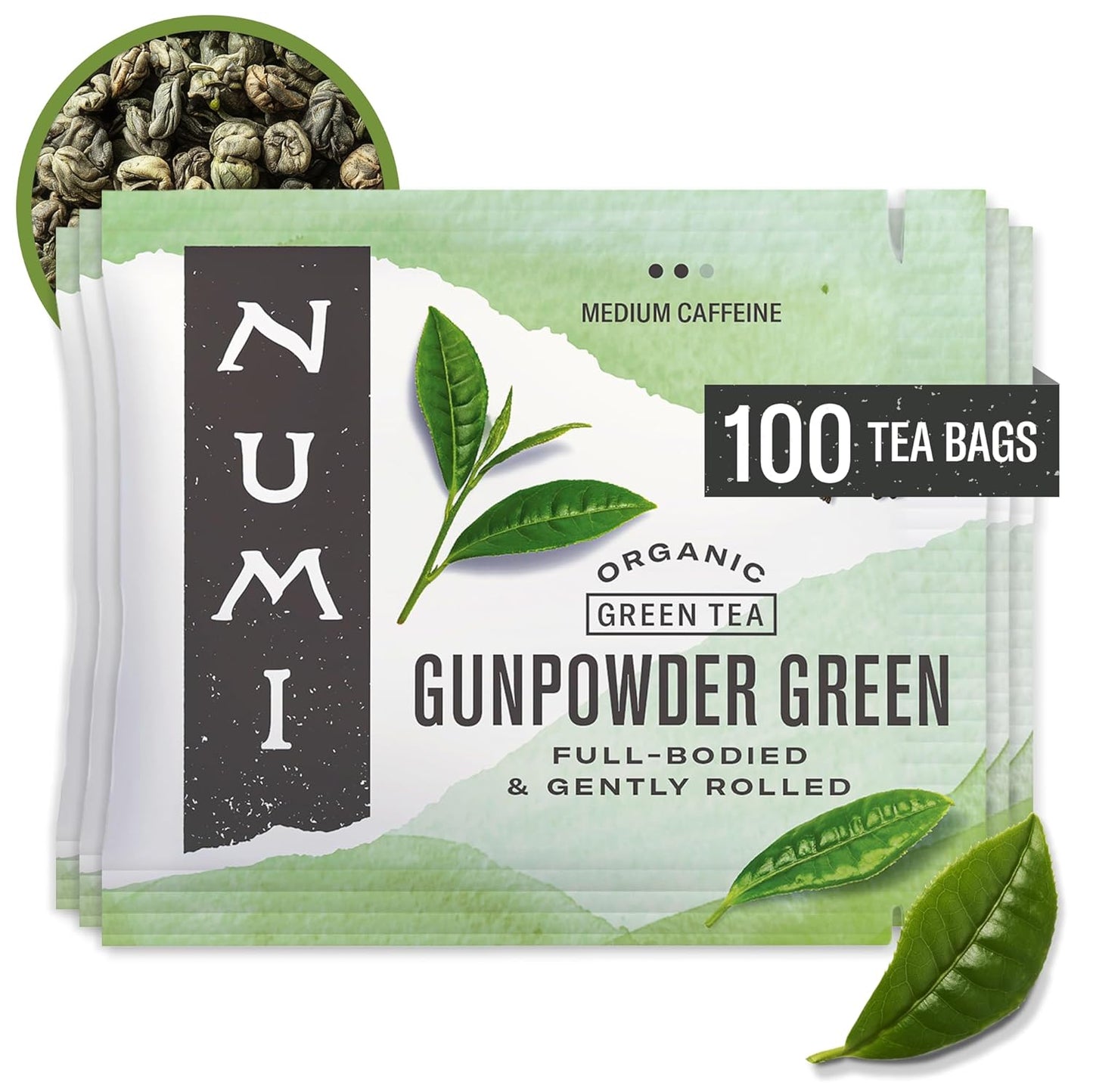 Numi Organic Gunpowder Green Tea Bags for Full-Bodied Flavor