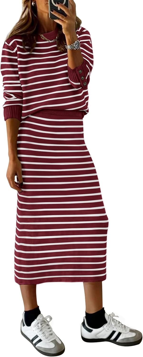 Trendy 2 Piece Skirt Sets for Women Fall Fashion 2025 Style