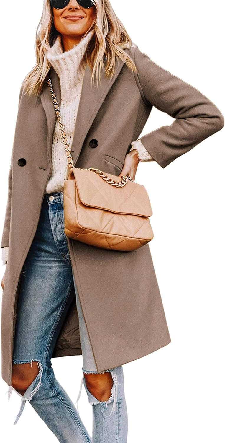 Hooever Women's Winter Wool Coat for Stylish Cold Weather Wear