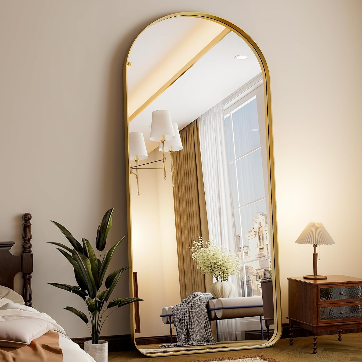 71in Large Arched Full Length Mirror for Stylish Home Decor