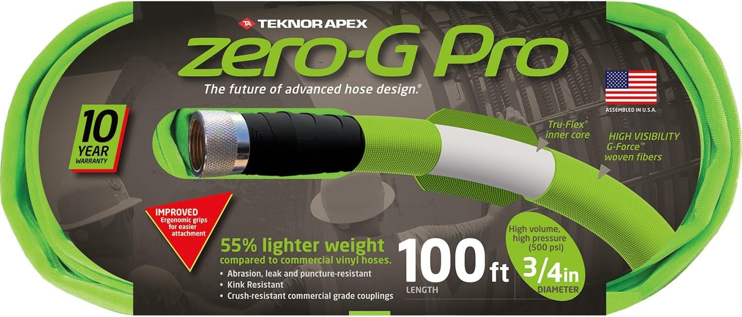Teknor Apex zero-G NeverKink Durable Kink Free Garden Hoses
