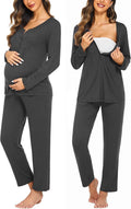 Maternity Nursing Pajama Sets for Women - Soft Stretch Labor PJs