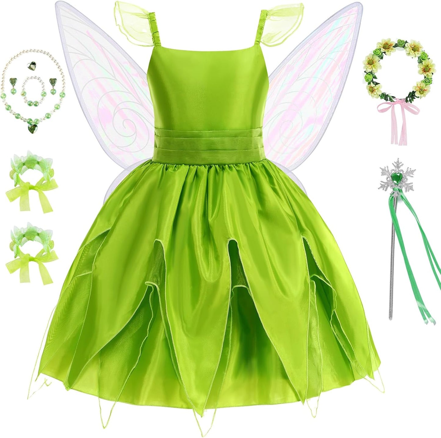 Fairy Costume for Girls with Wings and Accessories for Parties