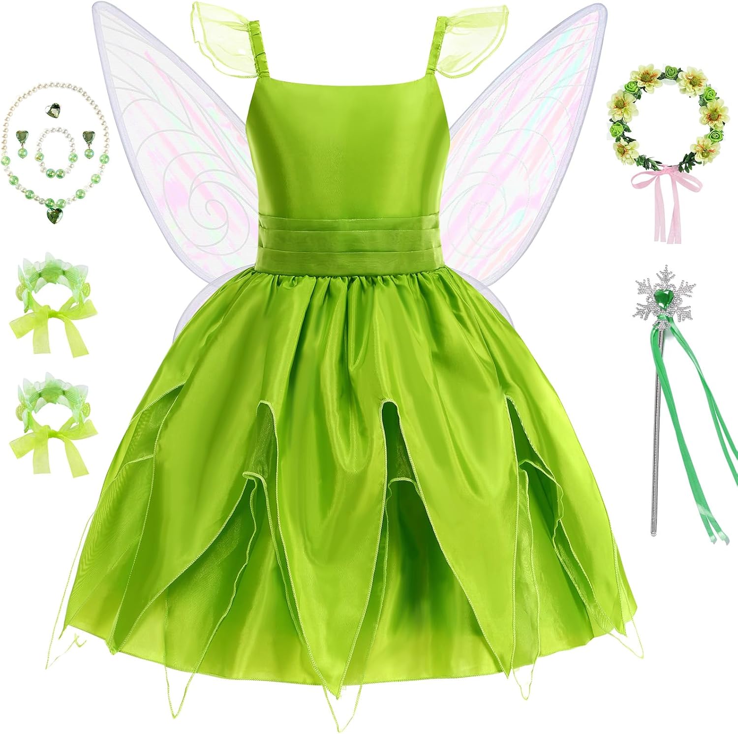 Fairy Costume for Girls with Wings and Accessories for Parties
