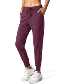 SANTINY Women's Joggers Pants with Pockets - Comfortable Stretch Track