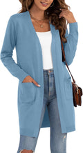 Women's Classic Long Sleeve Open Front Cardigan - Lightweight Layer