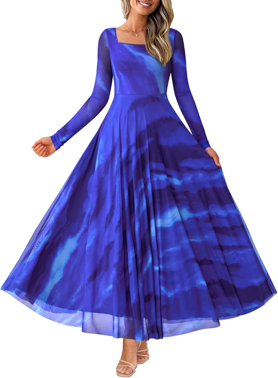 BTFBM Women Maxi Dress: Elegant Long Sleeve Floral Print