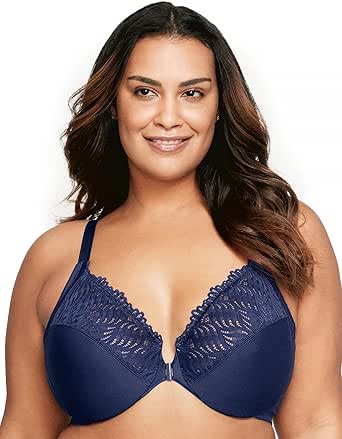 Glamorise Women's Plus Size Front-Close T-Back Wonderwire Underwire