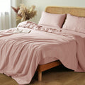 100% French Linen Sheets King Size - Breathable Cooling Set
