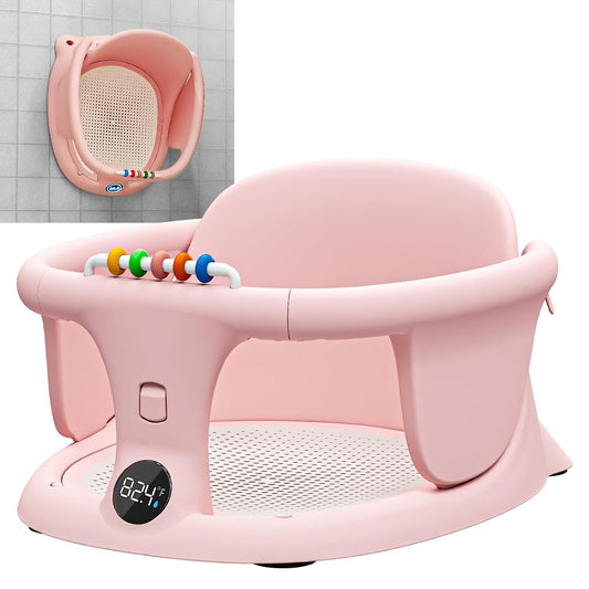 Baby Bath Seat for Infants - Portable Bathing Chair Essentials