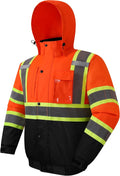 Hi-Vis Winter Safety Bomber Jacket for Men and Women - Warm