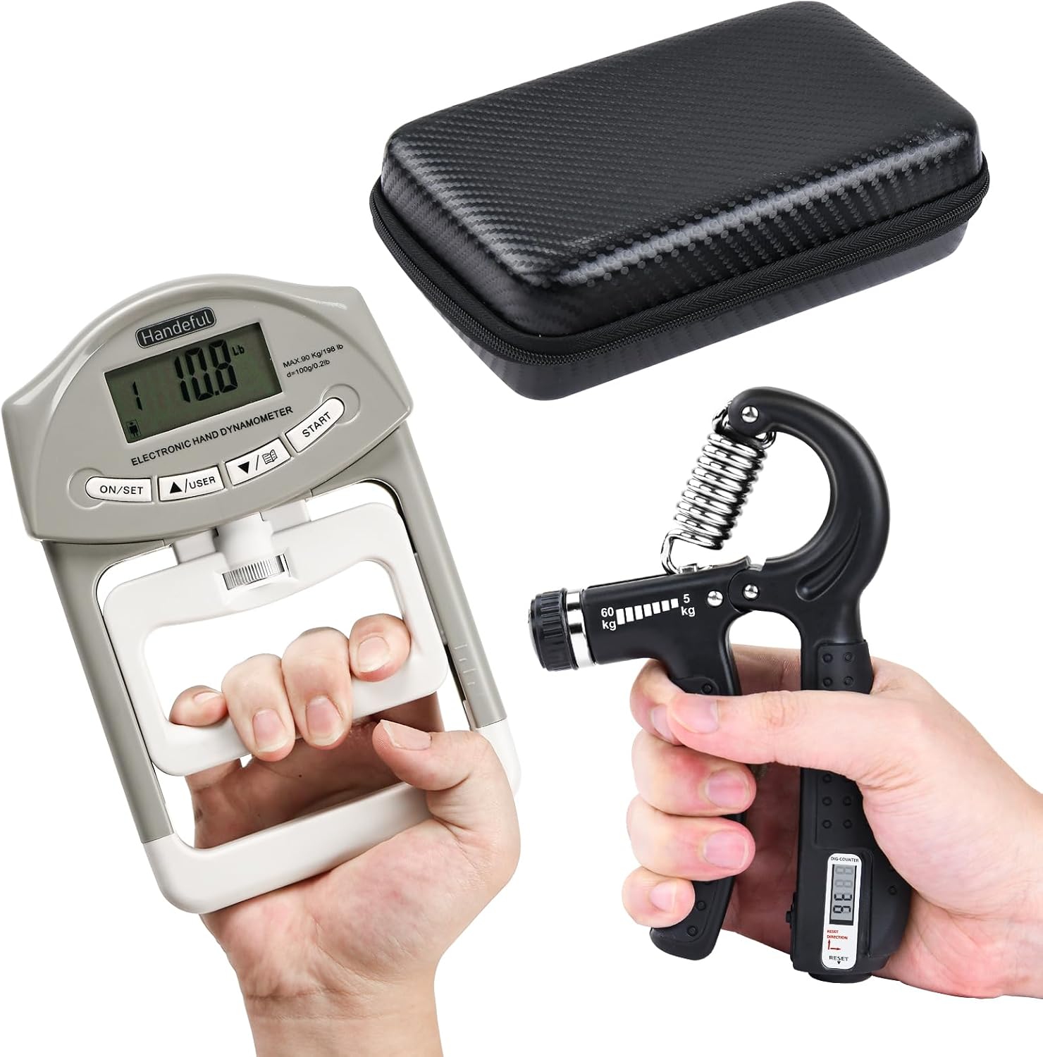 Hand Dynamometer Grip Strength Trainer - 397 Lbs Electronic Tester