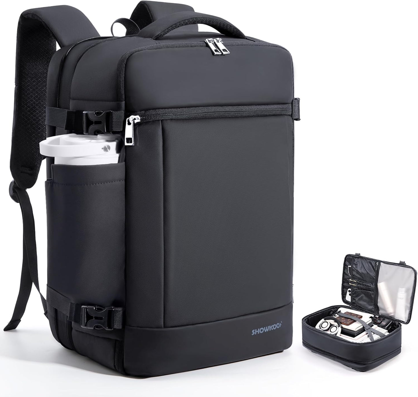 SHOWKOO Travel Backpack for Business, 40L Expandable Capacity