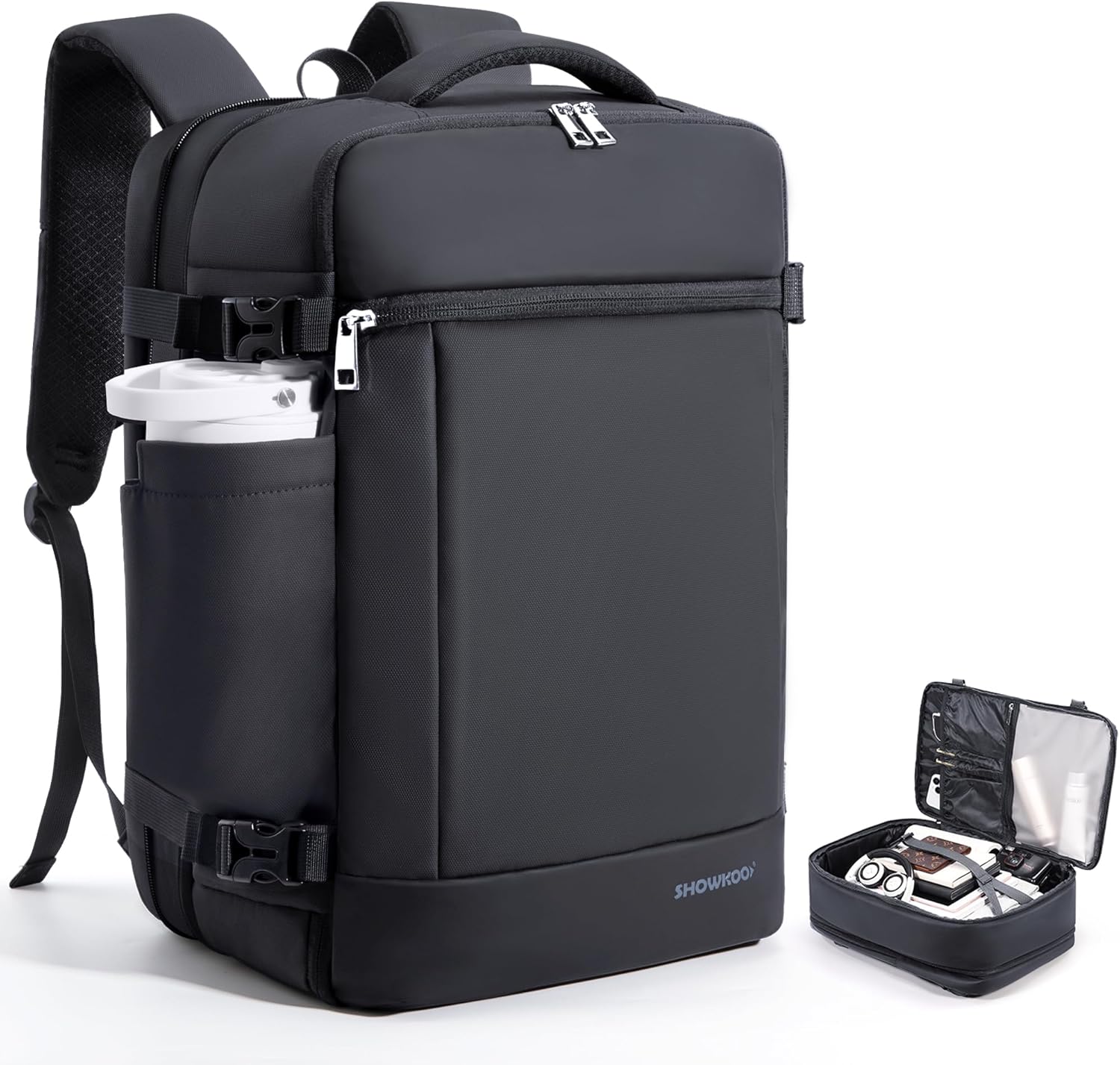 SHOWKOO Travel Backpack for Business, 40L Expandable Capacity