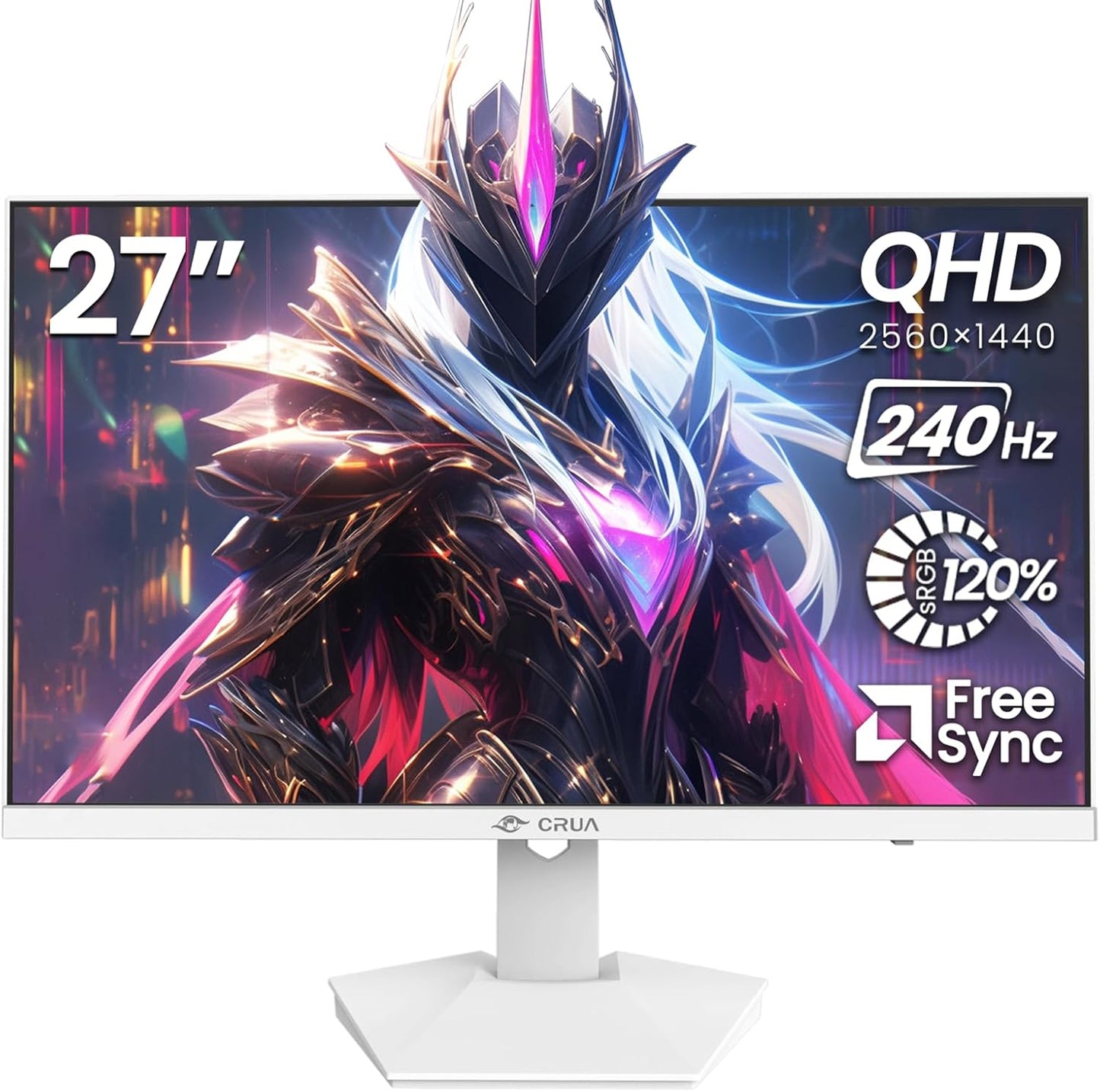 CRUA 27in 240Hz Gaming Monitor with QHD IPS Screen Features