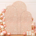 Rose Gold Arch Cover Set of 3 Spandex Sequin Backdrop Covers - Elegant