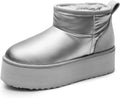 Platform Mini Boots for Women Suede Genuine Leather - Warm PAIRS