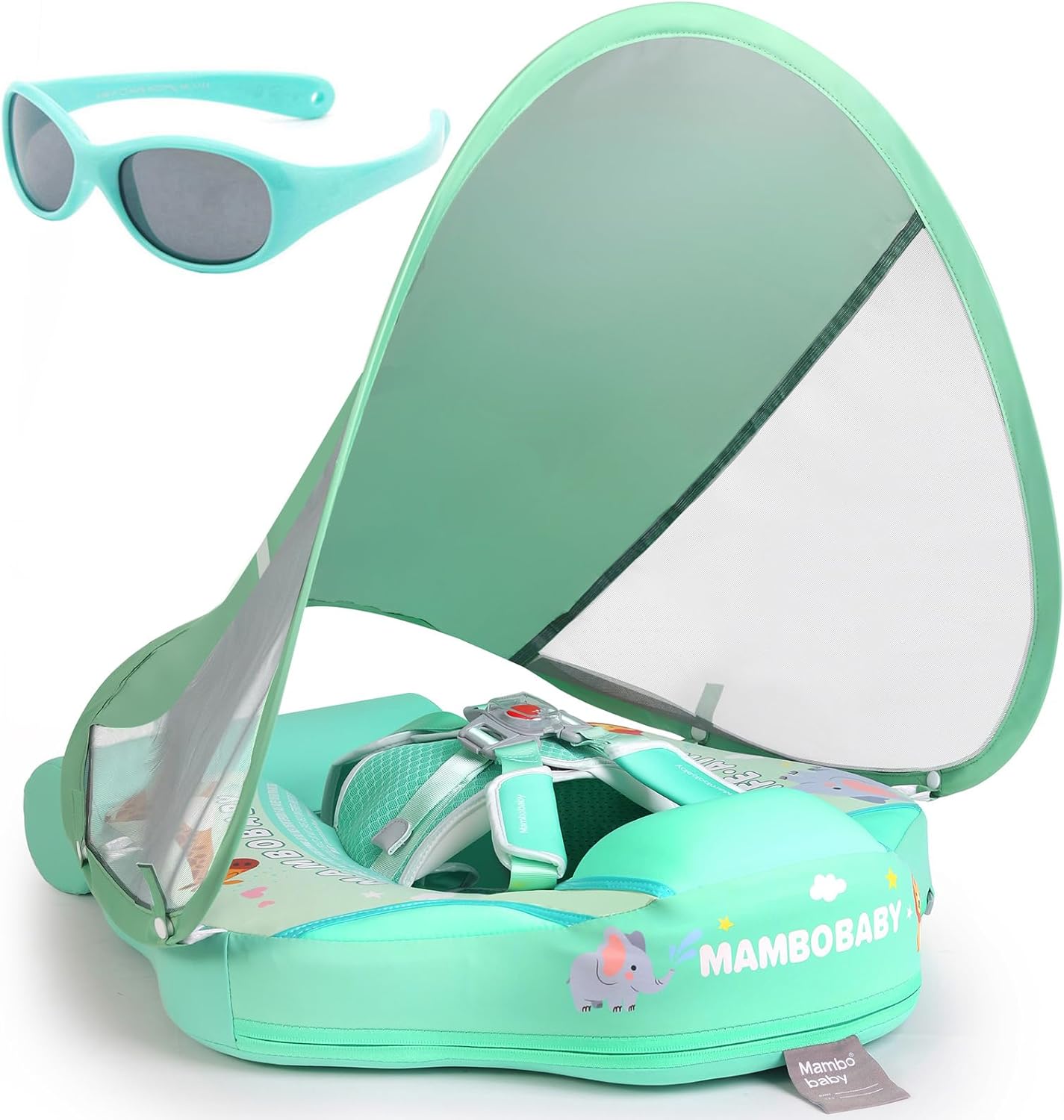 Mambobaby Float with Canopy and Tail for Safe Infant Swimming