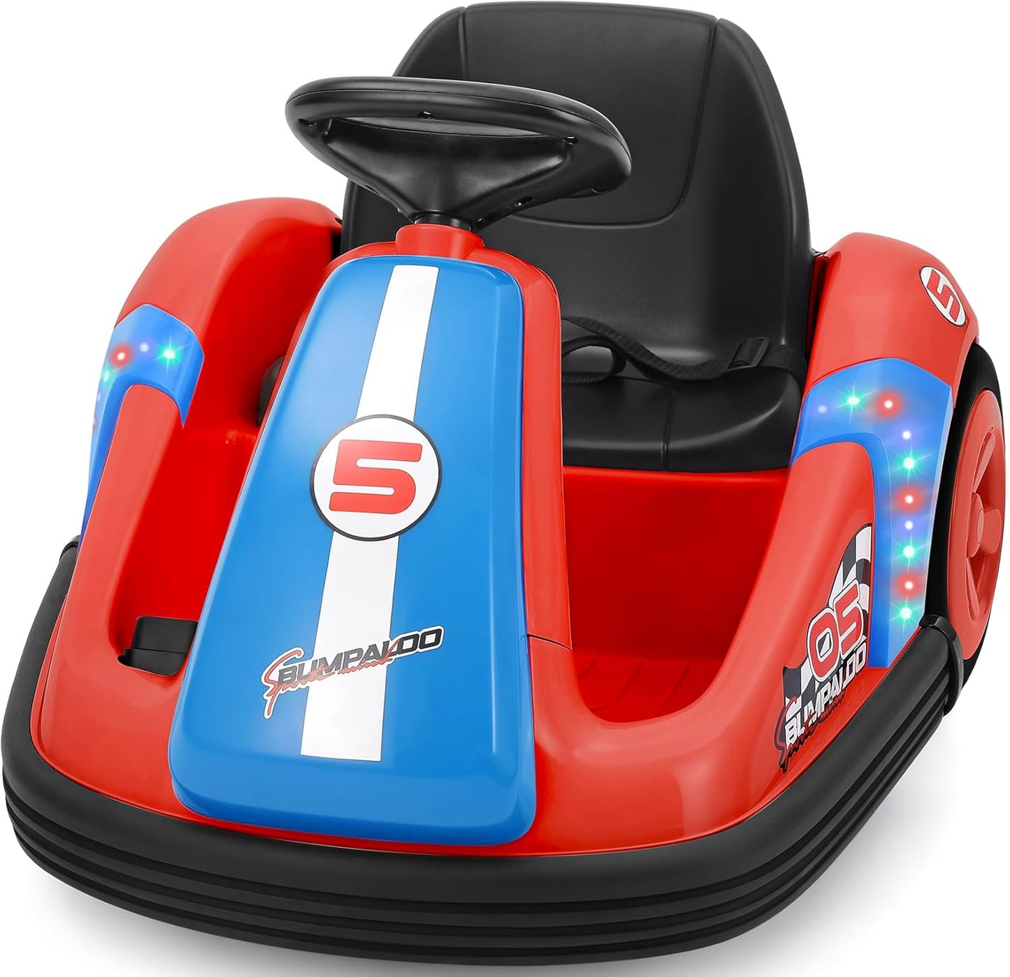 ELEMARA Bumper Cars for Kids with Big Wheels and Remote Control