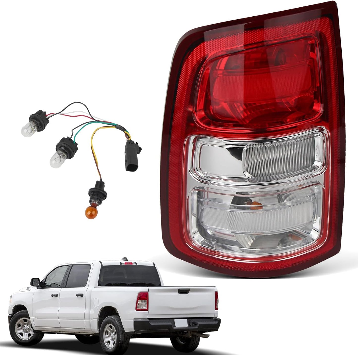 Halogen Tail Lights Assembly for RAM 2500, 2019-2021 Models