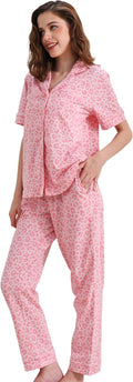 100% Cotton Pajamas for Women Sets 2 Pieces - Soft Breathable Jewelry