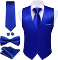 Mens Formal Waistcoat Set with Tie Bow Tie and Accessories - Slim Fit