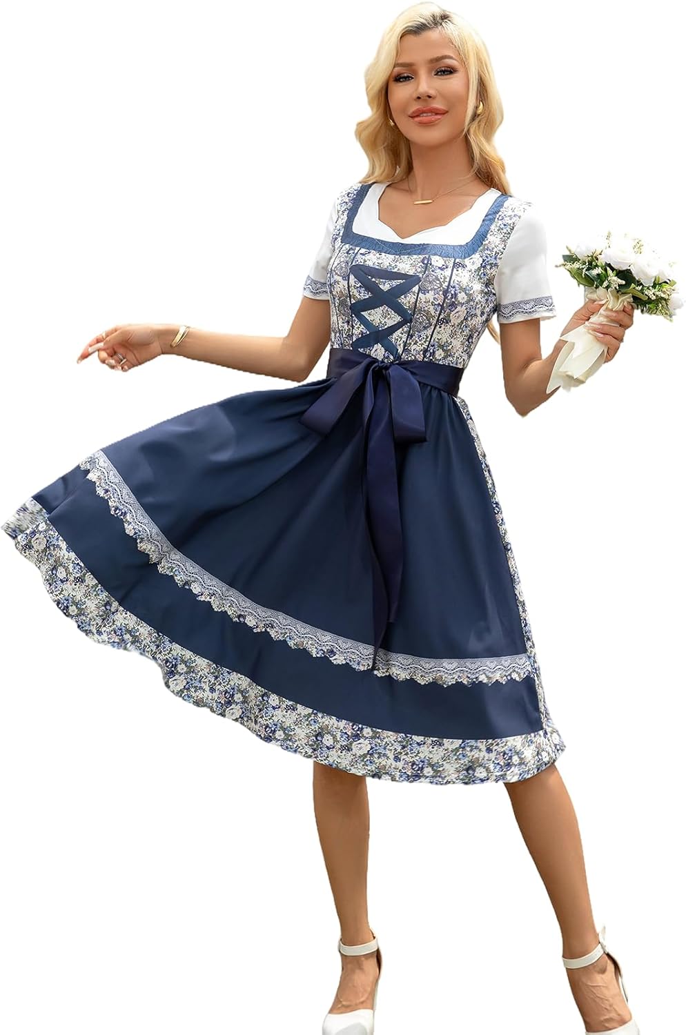 Oktoberfest Dirndl Dress Costume for Women - Bavarian Style