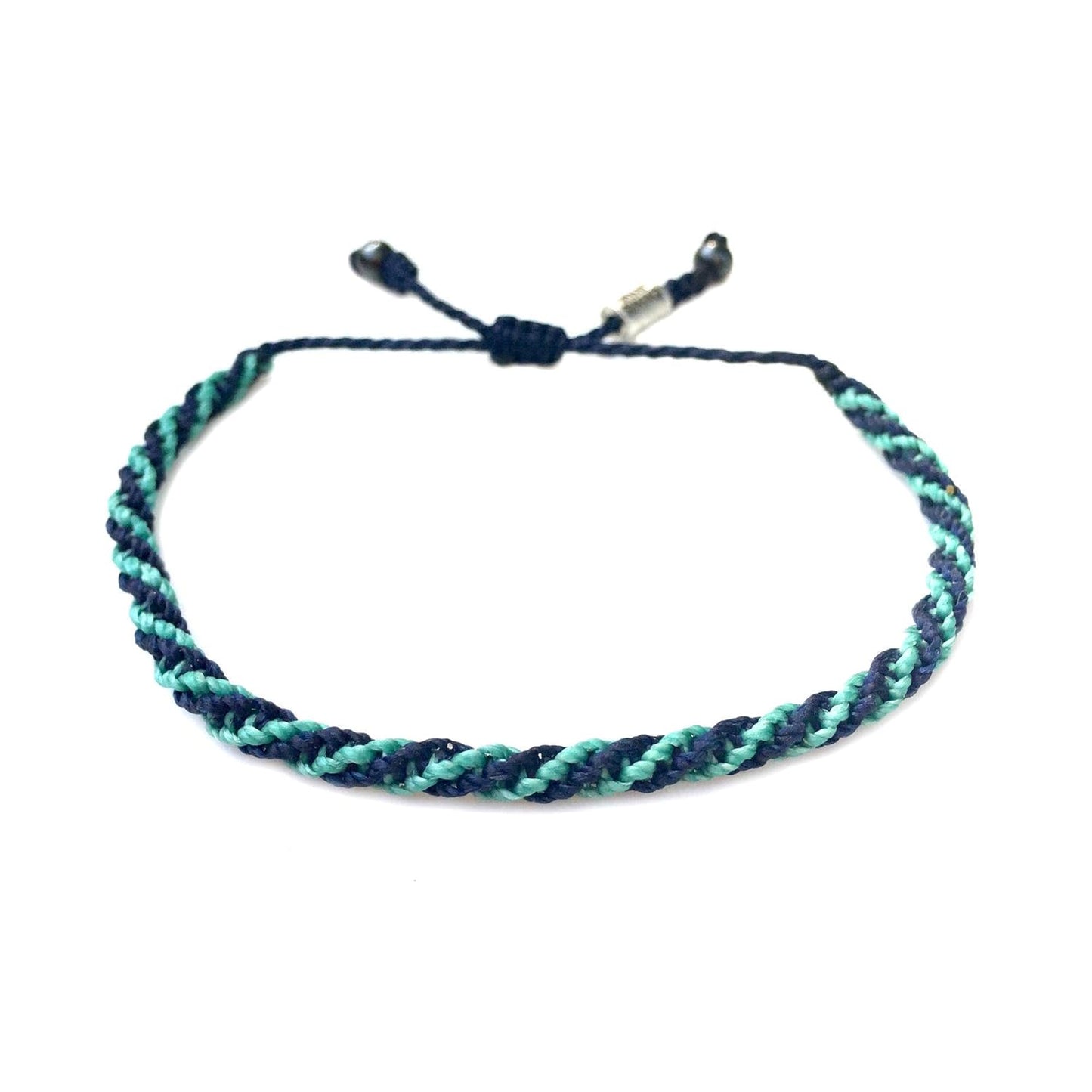 Navy Aqua Sailor Rope Bracelet Unisex Waterproof Handmade Jewelry