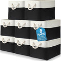 collapsible fabric storage bins 8 pack - versatile shelf organizers