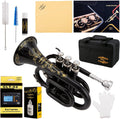 Glory Bb Pocket Trumpet with Case, Tuner and Accessories - Portable