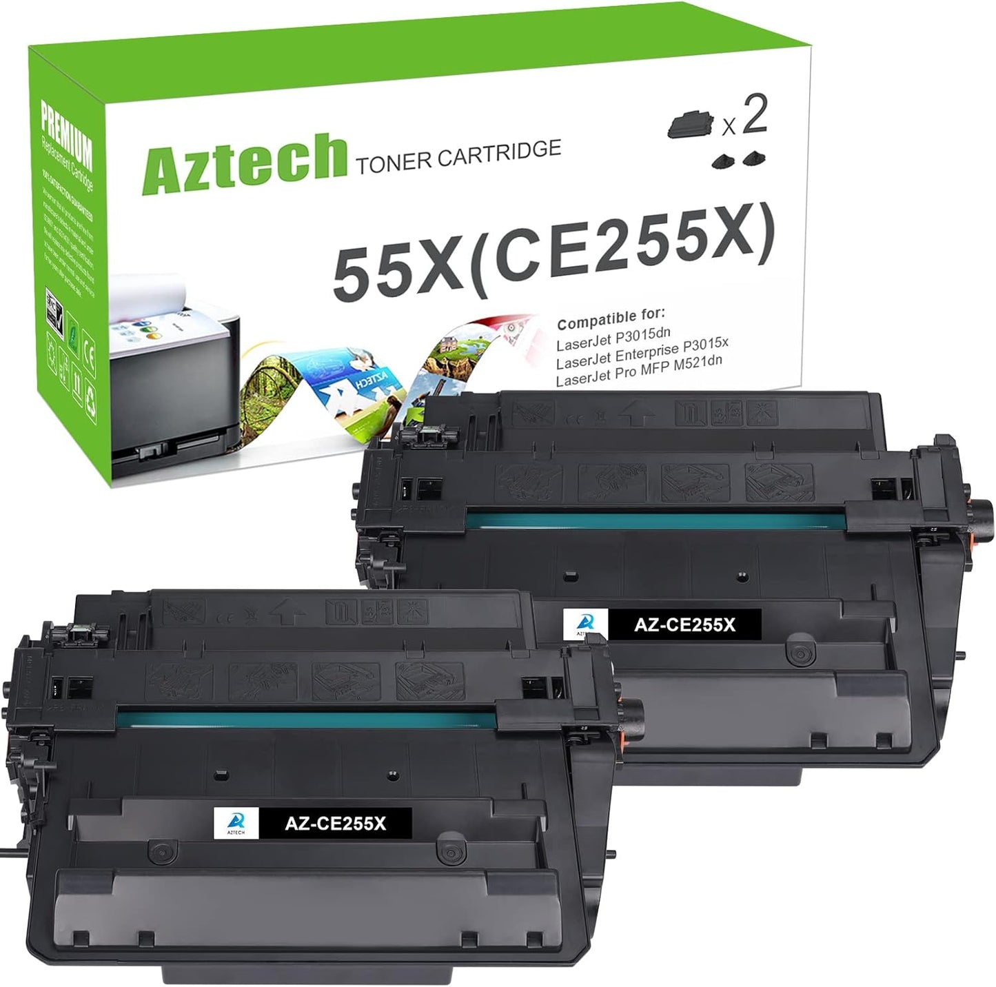 Aztech Compatible Toner Cartridge Replacement for HP 55X and 55A