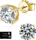 Moissanite Stud Earrings 3.0ct Total - D Color VVS1 Brilliance