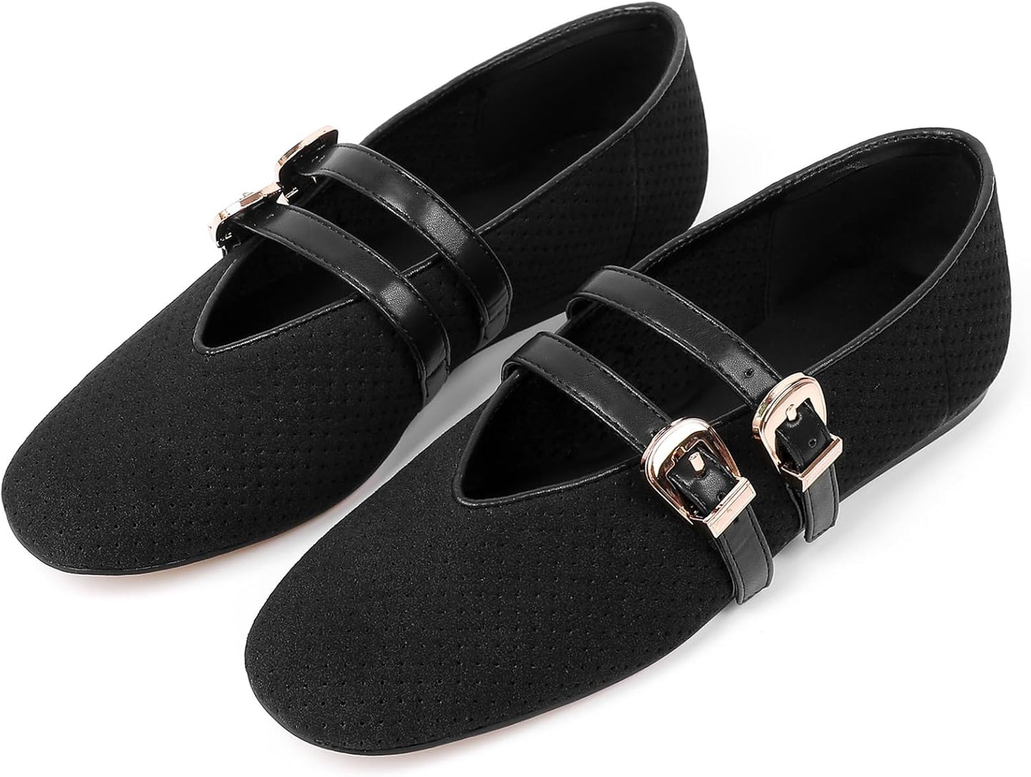 Ballet Flats Shoes for Women Slip On Adjustable Strap Comfort