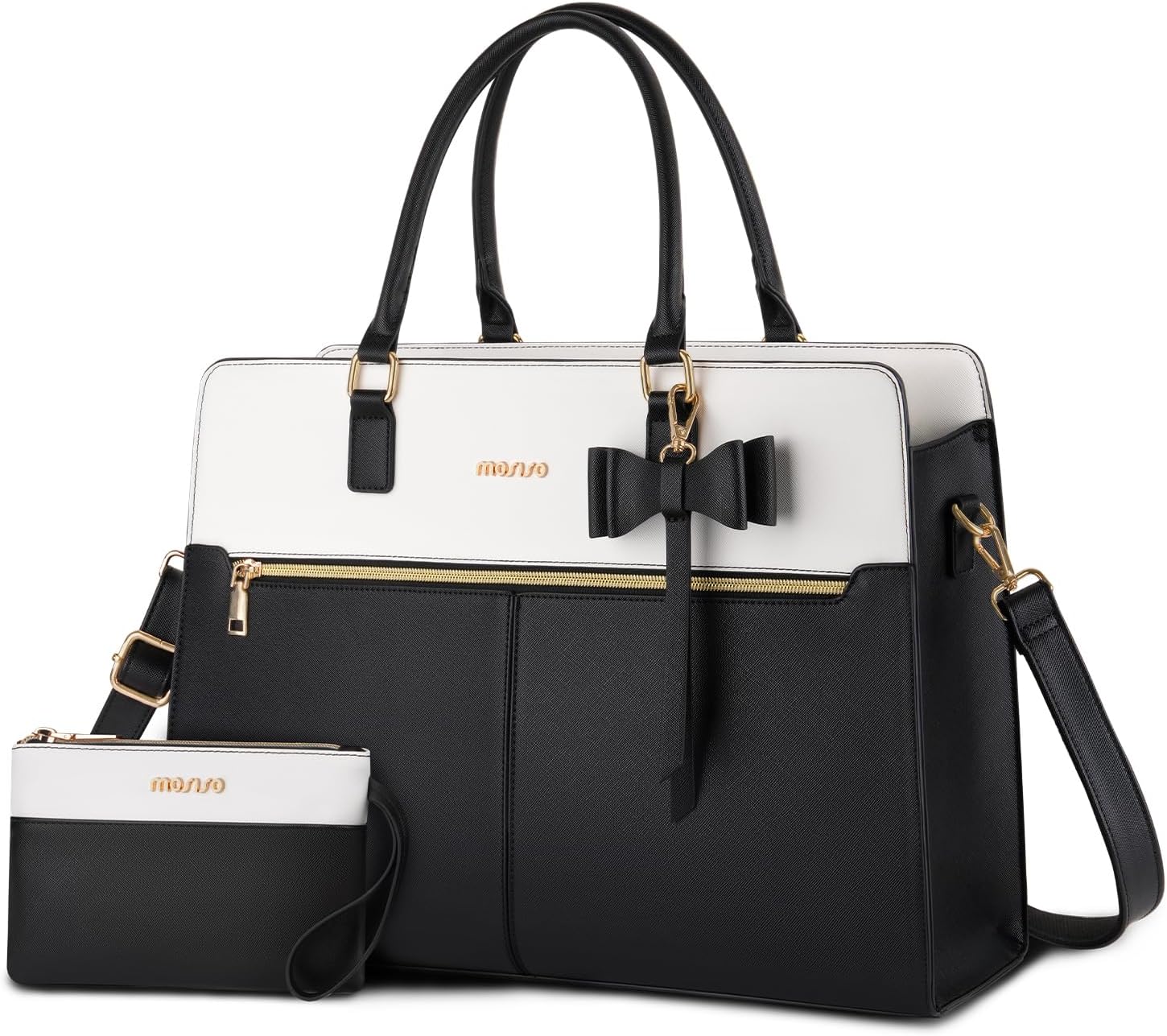 MOSISO Laptop Tote Bag for Women, Stylish 15.6 inch Work Bag