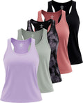 Women's Racerback Tank Top 5-Pack - Dry-Fit Activewear (Plus Size)