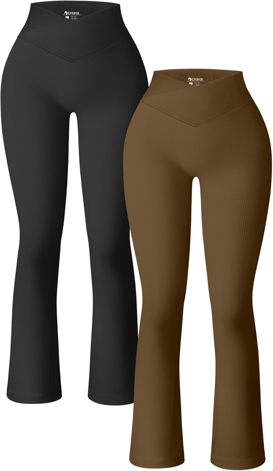 OQQ Women's Ribbed Seamless Yoga Pants for Flattering Fit