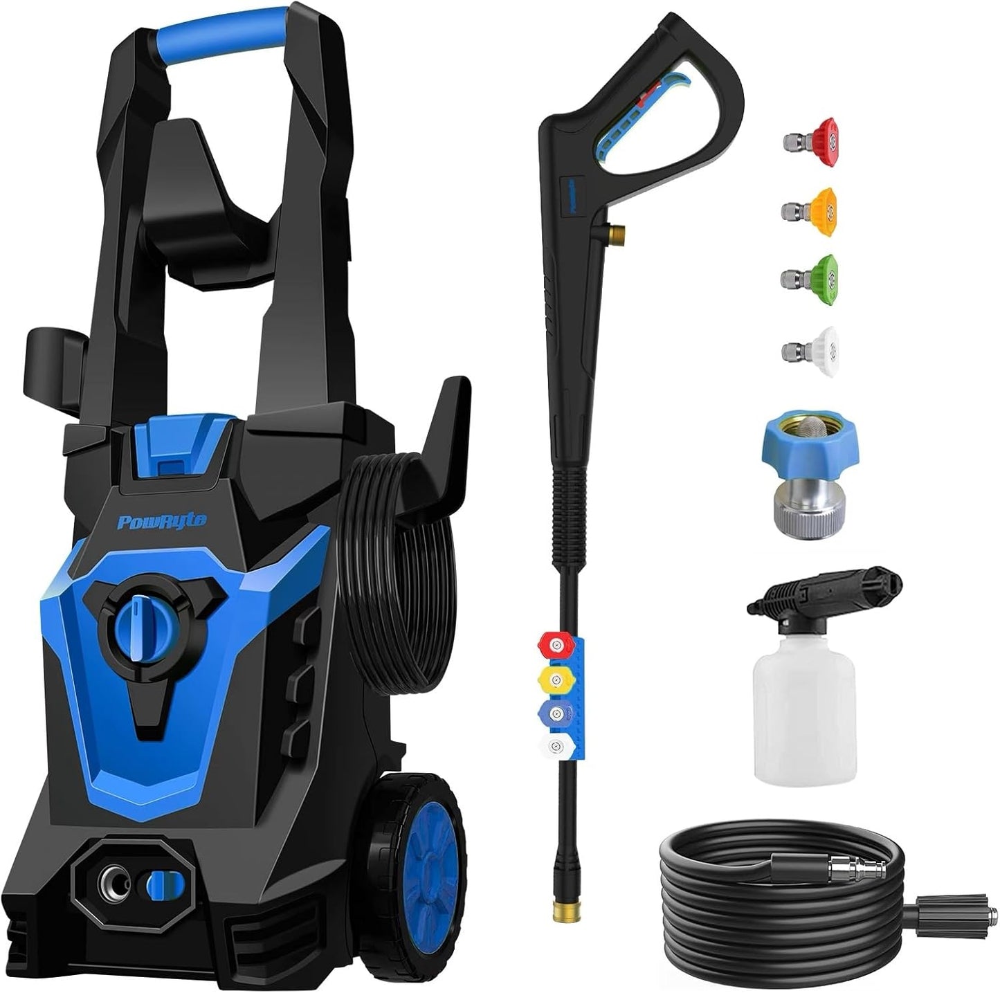 PowRyte Electric Pressure Washer with Foam Cannon and Tips