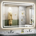 66x40 LED Bathroom Mirror with Lights - Anti-Fog & Dimmable
