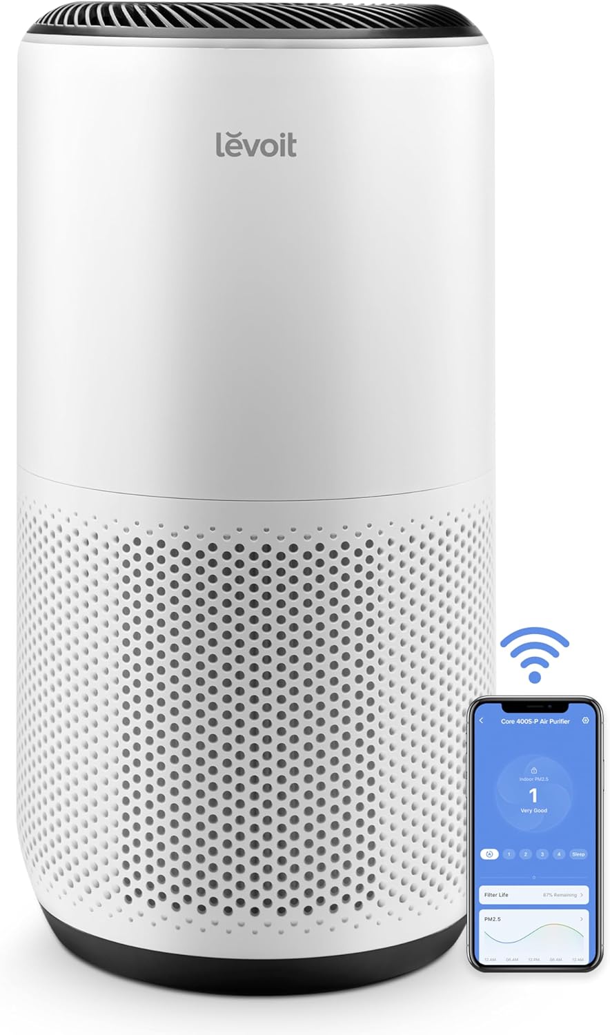 LEVOIT Core 400S-P Air Purifier for Large Rooms Up to 1733 Ft2