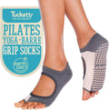 Toeless Pilates Socks with Grips for Women - Stable Barefoot Feel