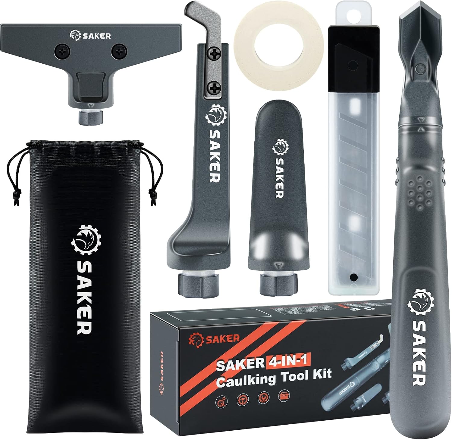 Saker Caulking Tool Kit for Easy Sealant Finishing and Repair