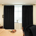 Velvet Pinch Pleat Blackout Patio Door Curtain Panel - Soft Thermal