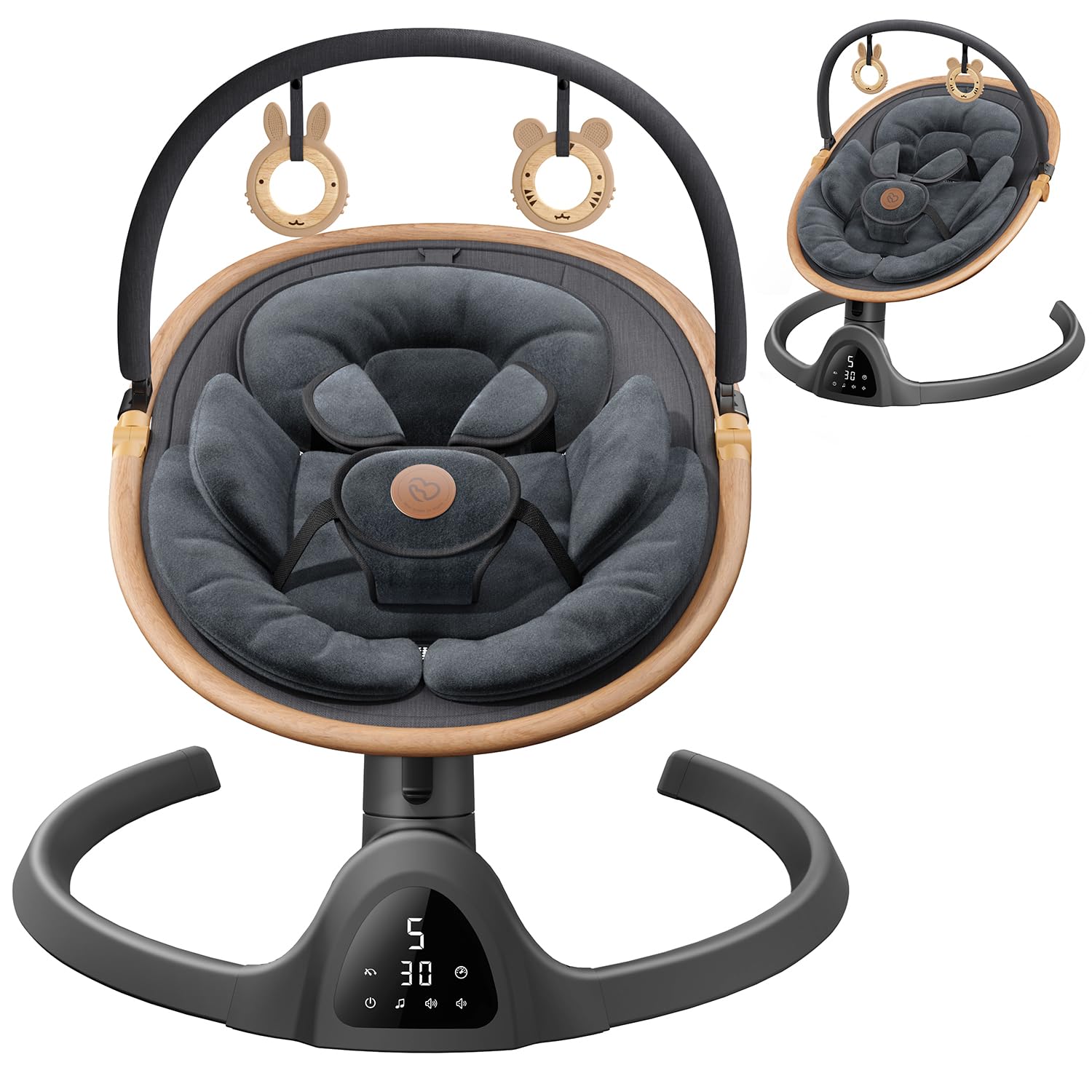 Fasonbaby Bluetooth Infant Swing - 5 Speeds, Remote Control