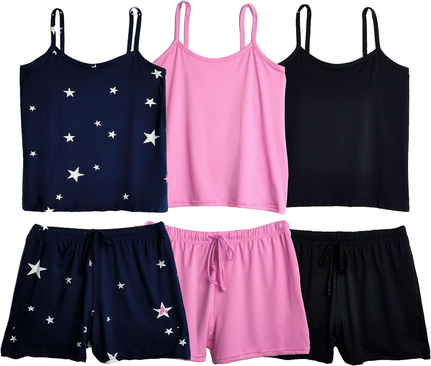 Women's Super Soft Pajama Set - Cute Cami Lounge Short PJs