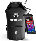 Earth Pak Waterproof Dry Bag Backpack 20L with Zippered Pocket - Keeps
