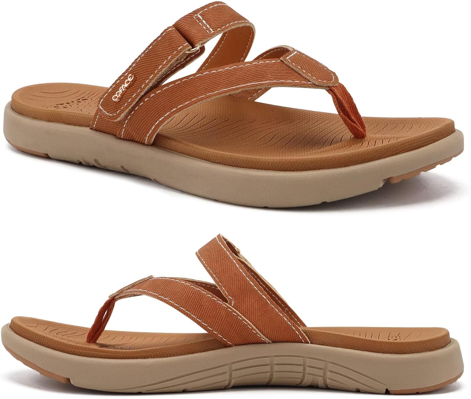 Womens Fashion Orthotic Flip Flops with Arch Support for Comfort