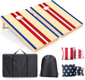 Cornhole Boards Set Regulation 4x2 ft Solid Wood - All-Weather Play