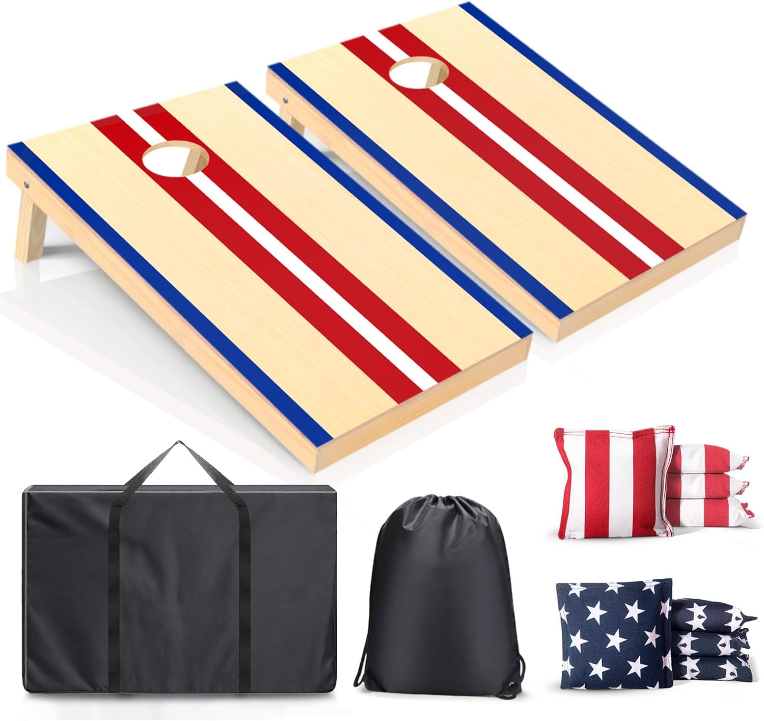 Regulation Size Cornhole Boards Set for Outdoor Fun and Games